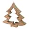 7" Brown Glittered Cutout Christmas Tree Ornament